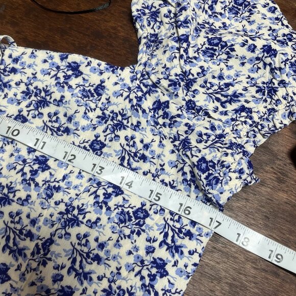 Milkmaid Coquettee Crop Top Medium Smocked Cottage Peasant Puff Sleeve Soft Girl - Picture 7 of 11